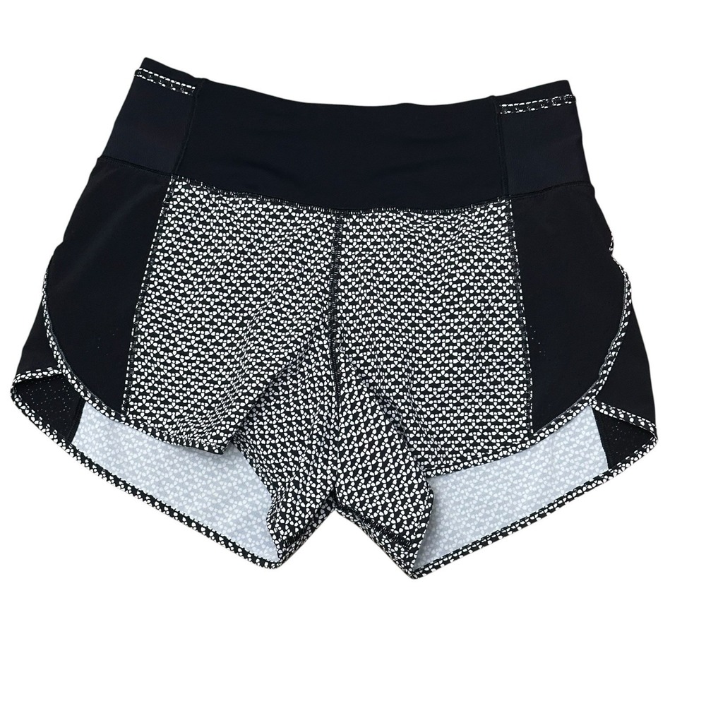 Lululemon Real Quick Short Size 4 in Monochromic Black Inseam 3.5"